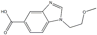 1-(2-methoxyethyl)-1H-1,3-benzodiazole-5-carboxylic acid 结构式