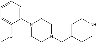 1-(2-methoxyphenyl)-4-(piperidin-4-ylmethyl)piperazine 结构式