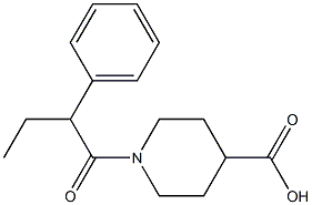 1-(2-phenylbutanoyl)piperidine-4-carboxylic acid 结构式