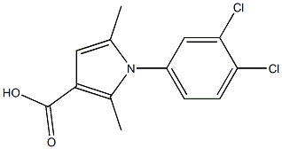 1-(3,4-dichlorophenyl)-2,5-dimethyl-1H-pyrrole-3-carboxylic acid 结构式