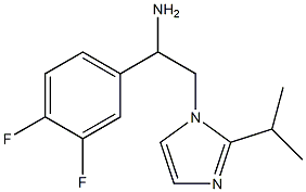 1-(3,4-difluorophenyl)-2-[2-(propan-2-yl)-1H-imidazol-1-yl]ethan-1-amine 结构式