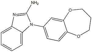 1-(3,4-dihydro-2H-1,5-benzodioxepin-7-yl)-1H-1,3-benzodiazol-2-amine 结构式
