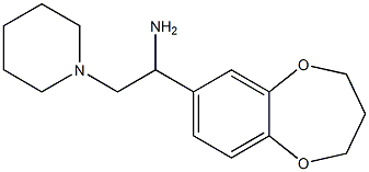 1-(3,4-dihydro-2H-1,5-benzodioxepin-7-yl)-2-piperidin-1-ylethanamine 结构式