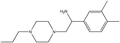 1-(3,4-dimethylphenyl)-2-(4-propylpiperazin-1-yl)ethan-1-amine 结构式