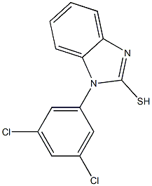 1-(3,5-dichlorophenyl)-1H-1,3-benzodiazole-2-thiol 结构式