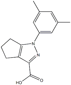 1-(3,5-dimethylphenyl)-1,4,5,6-tetrahydrocyclopenta[c]pyrazole-3-carboxylic acid 结构式