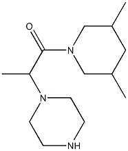 1-(3,5-dimethylpiperidin-1-yl)-2-(piperazin-1-yl)propan-1-one 结构式