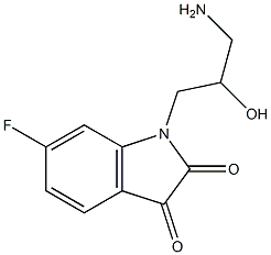 1-(3-amino-2-hydroxypropyl)-6-fluoro-2,3-dihydro-1H-indole-2,3-dione 结构式