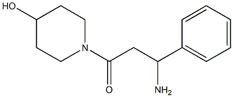 1-(3-amino-3-phenylpropanoyl)piperidin-4-ol 结构式