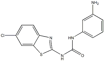 1-(3-aminophenyl)-3-(6-chloro-1,3-benzothiazol-2-yl)urea 结构式