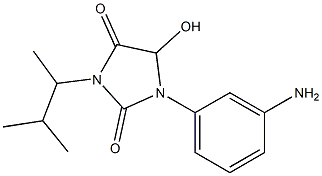 1-(3-aminophenyl)-5-hydroxy-3-(3-methylbutan-2-yl)imidazolidine-2,4-dione 结构式