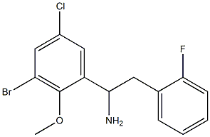 1-(3-bromo-5-chloro-2-methoxyphenyl)-2-(2-fluorophenyl)ethan-1-amine 结构式