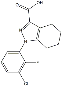 1-(3-chloro-2-fluorophenyl)-4,5,6,7-tetrahydro-1H-indazole-3-carboxylic acid 结构式