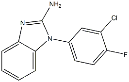 1-(3-chloro-4-fluorophenyl)-1H-1,3-benzodiazol-2-amine 结构式