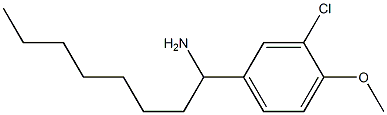 1-(3-chloro-4-methoxyphenyl)octan-1-amine 结构式