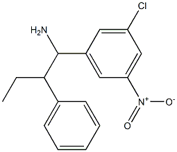 1-(3-chloro-5-nitrophenyl)-2-phenylbutan-1-amine 结构式