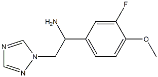 1-(3-fluoro-4-methoxyphenyl)-2-(1H-1,2,4-triazol-1-yl)ethan-1-amine 结构式