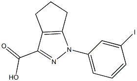 1-(3-iodophenyl)-1H,4H,5H,6H-cyclopenta[c]pyrazole-3-carboxylic acid 结构式