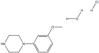 1-(3-methoxyphenyl)piperazine hydrate hydrochloride 结构式