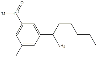 1-(3-methyl-5-nitrophenyl)hexan-1-amine 结构式