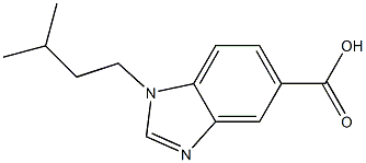 1-(3-methylbutyl)-1H-1,3-benzodiazole-5-carboxylic acid 结构式