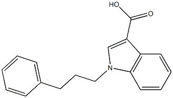 1-(3-phenylpropyl)-1H-indole-3-carboxylic acid 结构式