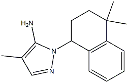 1-(4,4-dimethyl-1,2,3,4-tetrahydronaphthalen-1-yl)-4-methyl-1H-pyrazol-5-amine 结构式
