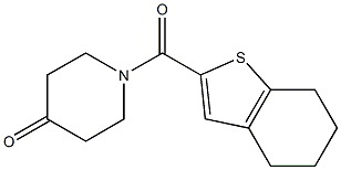 1-(4,5,6,7-tetrahydro-1-benzothiophen-2-ylcarbonyl)piperidin-4-one 结构式
