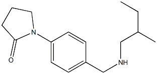 1-(4-{[(2-methylbutyl)amino]methyl}phenyl)pyrrolidin-2-one 结构式