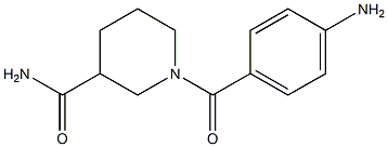1-(4-aminobenzoyl)piperidine-3-carboxamide 结构式
