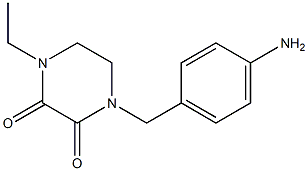 1-(4-aminobenzyl)-4-ethylpiperazine-2,3-dione 结构式