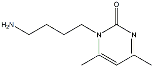 1-(4-aminobutyl)-4,6-dimethyl-1,2-dihydropyrimidin-2-one 结构式