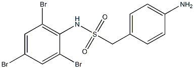 1-(4-aminophenyl)-N-(2,4,6-tribromophenyl)methanesulfonamide 结构式