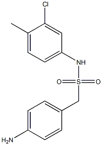 1-(4-aminophenyl)-N-(3-chloro-4-methylphenyl)methanesulfonamide 结构式