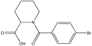 1-(4-bromobenzoyl)piperidine-2-carboxylic acid 结构式
