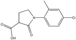 1-(4-chloro-2-methylphenyl)-2-oxopyrrolidine-3-carboxylic acid 结构式