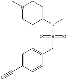 1-(4-cyanophenyl)-N-methyl-N-(1-methylpiperidin-4-yl)methanesulfonamide 结构式