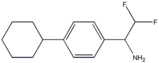 1-(4-cyclohexylphenyl)-2,2-difluoroethan-1-amine 结构式