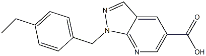 1-(4-ethylbenzyl)-1H-pyrazolo[3,4-b]pyridine-5-carboxylic acid 结构式