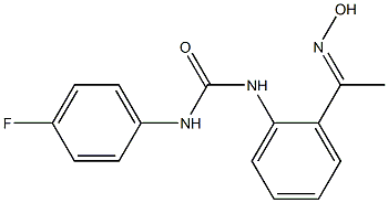 1-(4-fluorophenyl)-3-{2-[1-(hydroxyimino)ethyl]phenyl}urea 结构式