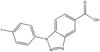 1-(4-iodophenyl)-1H-1,2,3-benzotriazole-5-carboxylic acid 结构式