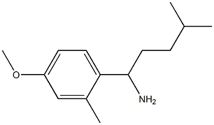 1-(4-methoxy-2-methylphenyl)-4-methylpentan-1-amine 结构式