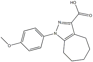 1-(4-methoxyphenyl)-1,4,5,6,7,8-hexahydrocyclohepta[c]pyrazole-3-carboxylic acid 结构式
