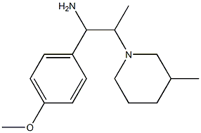 1-(4-methoxyphenyl)-2-(3-methylpiperidin-1-yl)propan-1-amine 结构式