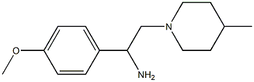 1-(4-methoxyphenyl)-2-(4-methylpiperidin-1-yl)ethanamine 结构式