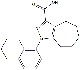 1-(5,6,7,8-tetrahydronaphthalen-1-yl)-1,4,5,6,7,8-hexahydrocyclohepta[c]pyrazole-3-carboxylic acid 结构式