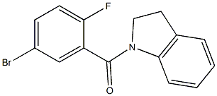 1-(5-bromo-2-fluorobenzoyl)indoline 结构式