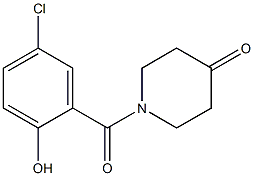 1-(5-chloro-2-hydroxybenzoyl)piperidin-4-one 结构式