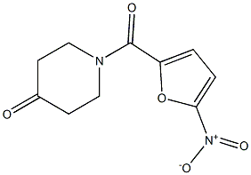 1-(5-nitro-2-furoyl)piperidin-4-one 结构式