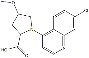 1-(7-chloroquinolin-4-yl)-4-methoxypyrrolidine-2-carboxylic acid 结构式